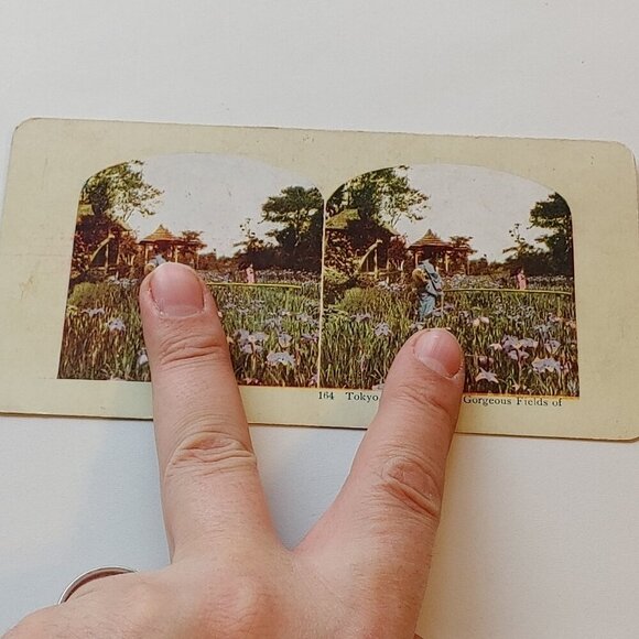 ANTIQUE STEREOGRAPH Card DOUBLE SIDED Tokyo Japan Tiffin House Isl of Java - Picture 5 of 5